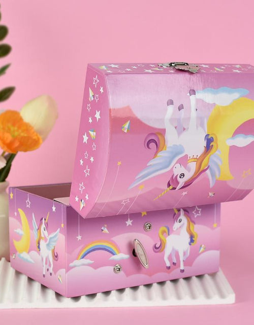 Load image into Gallery viewer, Musical Jewelry Box，Organize，Gift for Girls Children Girlfriend Mom，Room Decor，Ballerinas，Unicorn，Birthday，Valentine&#39;S Day, Thanksgiving, Halloween，Christmas

