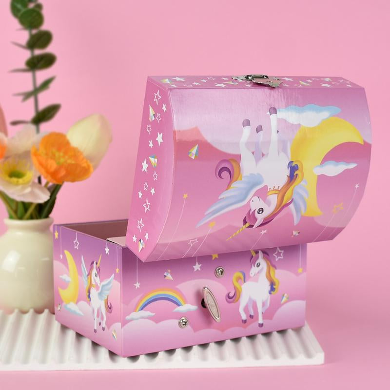 Musical Jewelry Box，Organize，Gift for Girls Children Girlfriend Mom，Room Decor，Ballerinas，Unicorn，Birthday，Valentine'S Day, Thanksgiving, Halloween，Christmas