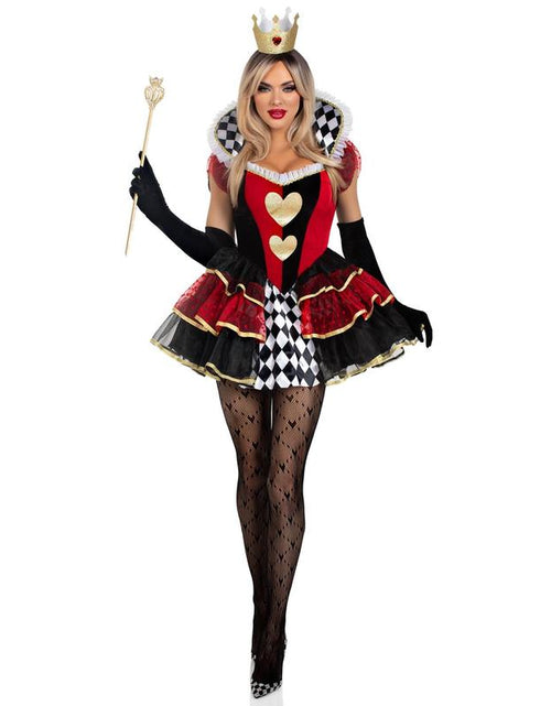 Load image into Gallery viewer, Queen of Hearts Wonderland Halloween Costume Dress
