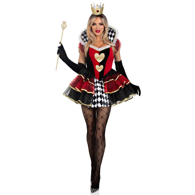 Queen of Hearts Wonderland Halloween Costume Dress