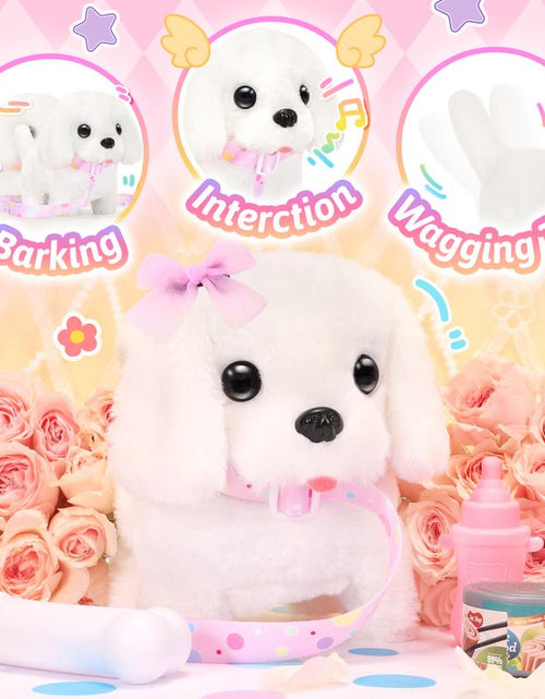 Load image into Gallery viewer, Plush Toys Walking Dog Toys That Can Walk, Bark and Wag Tail,Interactive Electronic Pet Toys Puppy with Leash,Easter Christmas Birthday Gift
