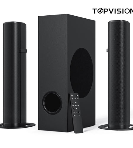 4.1Ch Sound Bar with Subwoofer, 120W Separable Sound Bar for TV, 2-In-1 Detachable Sound Bar with Usb/Aux/Coaxial/Optical/Hdmi/Bluetooth