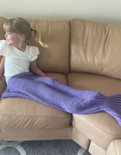 Load image into Gallery viewer, L.W. Clothing Company Baby &amp; Toddler Mermaid Tail Blanket for Girls - Soft Knit, 35X20 Inches, Ideal for Nursery, Birthdays &amp; Special Occasions Whimsy
