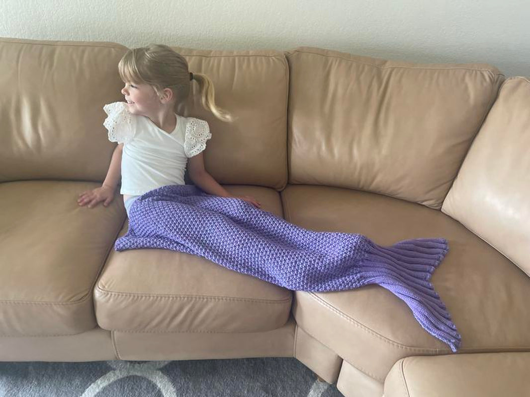 L.W. Clothing Company Baby & Toddler Mermaid Tail Blanket for Girls - Soft Knit, 35X20 Inches, Ideal for Nursery, Birthdays & Special Occasions Whimsy