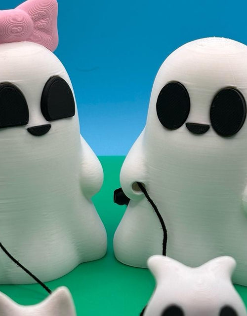 Load image into Gallery viewer, Cute Ghosts with Ghost Pets 3D Printed Figurines
