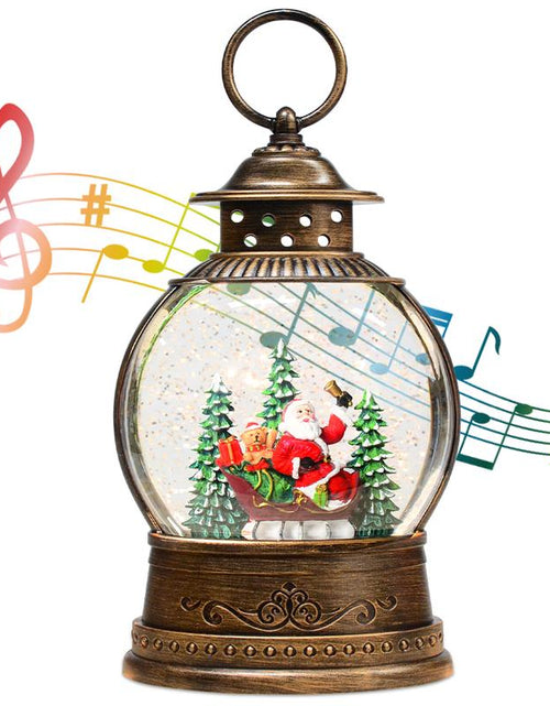 Load image into Gallery viewer, Musical Snow Globe Lantern for Christmas Festival Decor - Xmas Tree &amp; Santa
