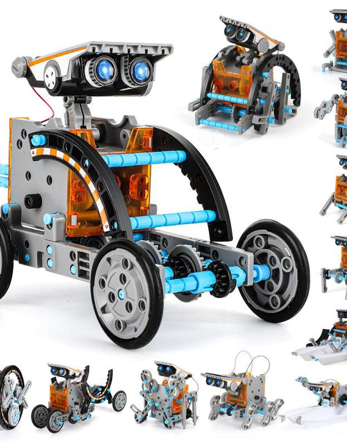 Load image into Gallery viewer, Education Building Science Experiment Set, 12 in 1 STEM Solar Robot Kit Toys,Birthday/Christmas Gift
