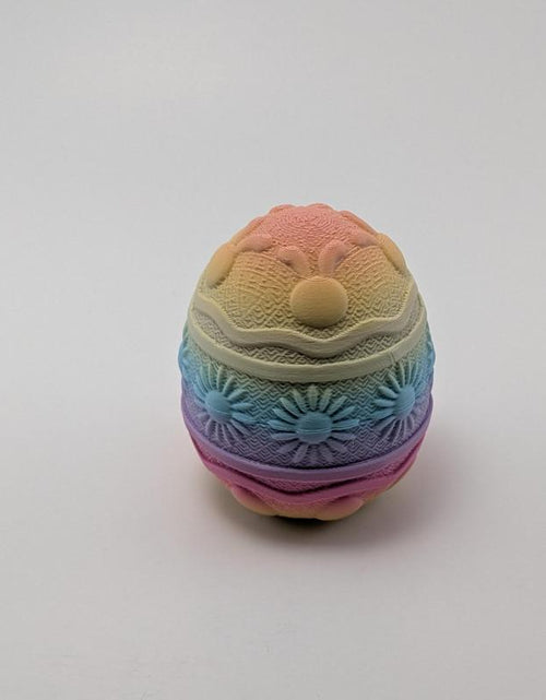 Load image into Gallery viewer, Easter Minis &amp; Containers- Easter Themed Articulating 3D Printed Collectible Figurines - Easter Gift - Rainbow Egg &amp; Easter Basket
