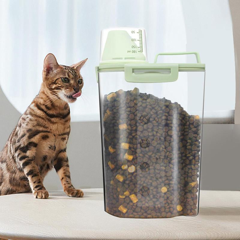 Clear Pet Food Storage Seal Box, Leakproof Pet Food Storage Container, Food Storage Organizer for Cats and Dogs
