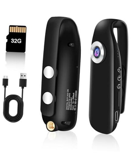 32G Body Camera, Small Sport Video Camera HD 1080P Body Camera, Portable