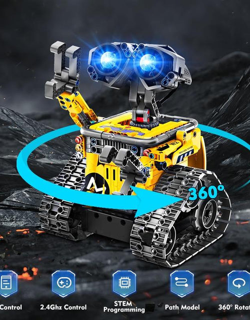 Load image into Gallery viewer, Robot Toys for Kids, 520 PCS App &amp; Remote Control Robotics Kit, 5-In-1 RC Wall Robot, Engineer Robot &amp; Dinosaur Building Toy, Gift for Boys &amp; Girls 6+
