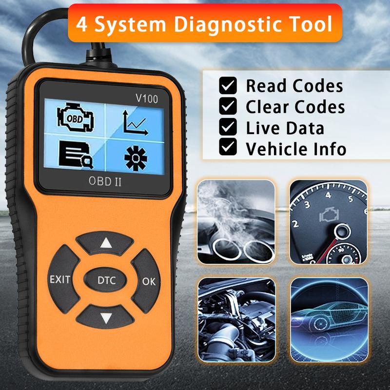 Advanced V100 OBD2 Scanner - Automotive Engine Diagnostic Tool, EOBD Car Check Engine Code Reader, OBD2 Auto Diagnostic Scan Instrument