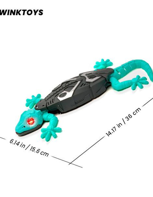 Load image into Gallery viewer, Wall Crawler Gecko, Winktoys Remote Control Toy, Electric Lizard Toy with LED Glowing Eyes, 360° Spin, Animal Toy, Fun Indoor Toy, Gift Idea, Party Toy, Cool Gifts, Family Fun
