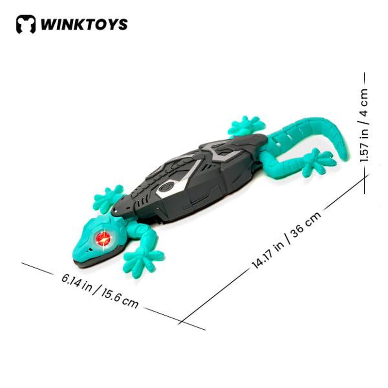 Wall Crawler Gecko, Winktoys Remote Control Toy, Electric Lizard Toy with LED Glowing Eyes, 360° Spin, Animal Toy, Fun Indoor Toy, Gift Idea, Party Toy, Cool Gifts, Family Fun