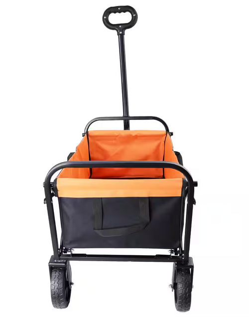 Load image into Gallery viewer, 9.63 Cu. Ft. Metal Mini Portable Beach Trolley Garden Cart, Camping Foldable Folding Wagon for Outdoor/Park/Shopping
