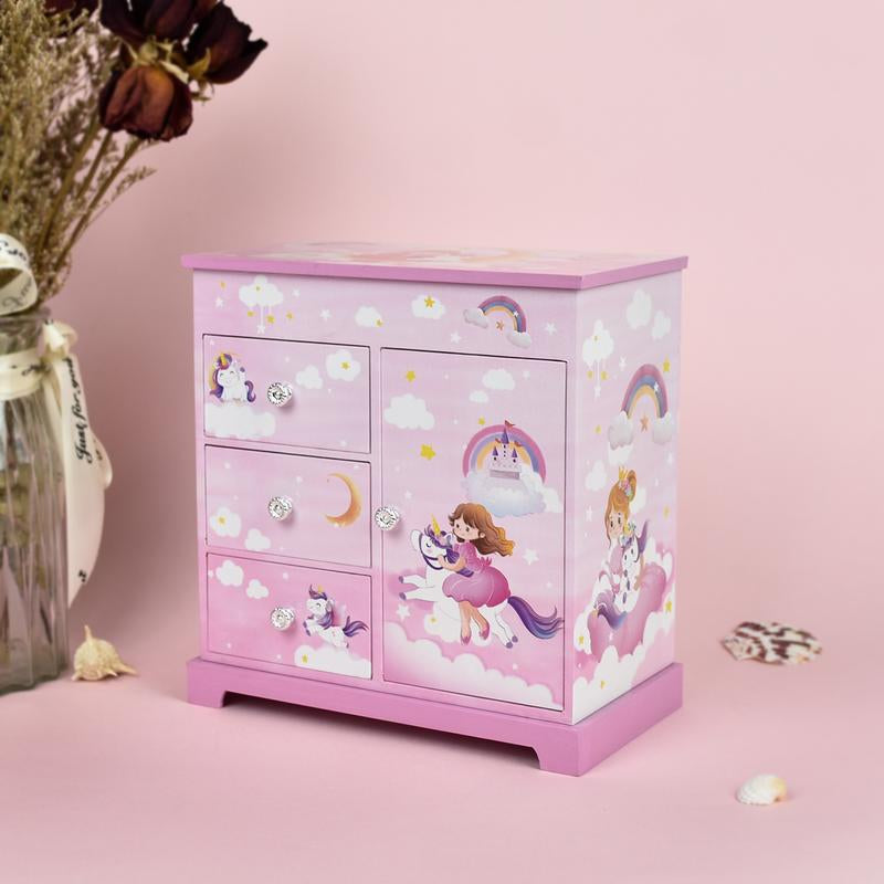 Musical Jewelry Box，Organize，Gift for Girls Children Girlfriend Mom，Room Decor，Ballerinas，Pink，Birthday，Valentine'S Day, Thanksgiving, Halloween，Christmas