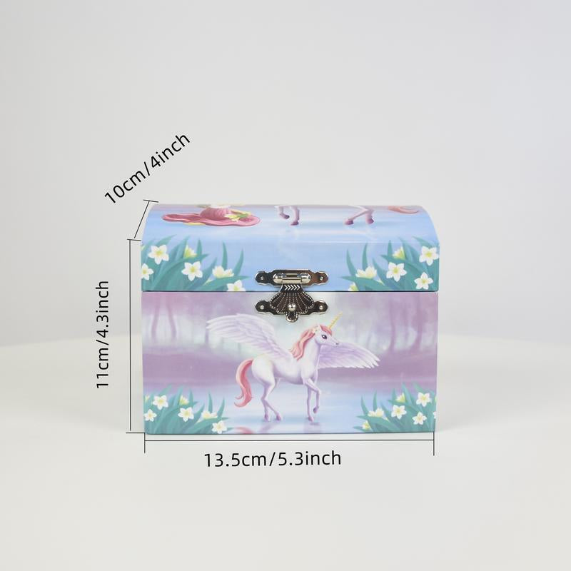 Musical Jewelry Box，Organize，Gift for Girls Children Girlfriend Mom，Room Decor，Ballerinas，Unicorn，Birthday，Valentine'S Day, Thanksgiving, Halloween，Christmas