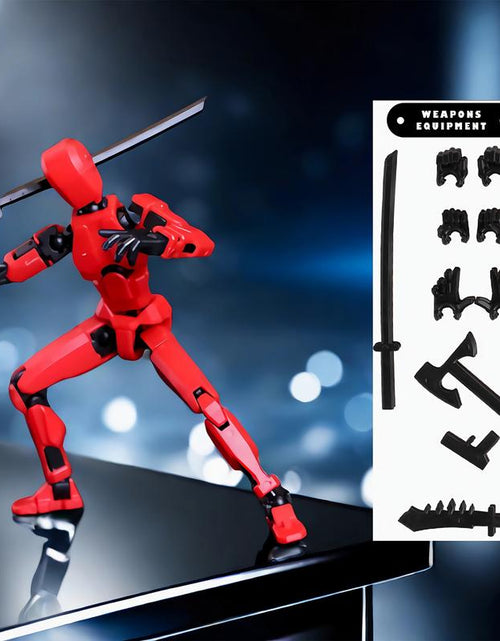 Load image into Gallery viewer, Assembled Finished Product 3-Piece Set of 3D Printed Multi-Joint Action Figures T13, Fully Movable Robot Model, Suitable for Stop-Motion Animation, Halloween Gifts and Christmas Gifts,Collectible Figurines Metal Anime Design Statues
