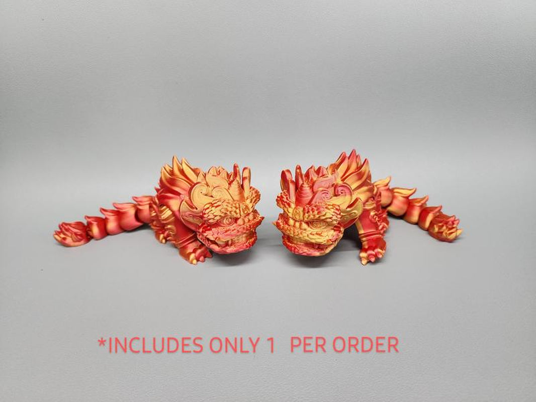 Chinese New Year Articulated Lion Figurine | Good Luck Good Fortune | Lunar New Year 2024