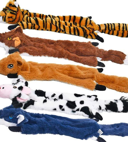 Dog Squeaky Toys 5 Pack, Pet Toys Crinkle Dog Toy No Stuffing Animals Dog Plush Chew for Large Dogs and Medium Dogs Squeeky