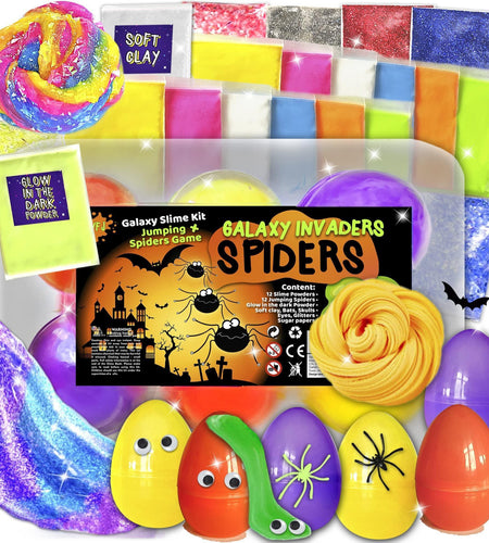 Galaxy & Glow In The Dark Slime Kit For Boys And Girls Make 25 Oz Of Butter