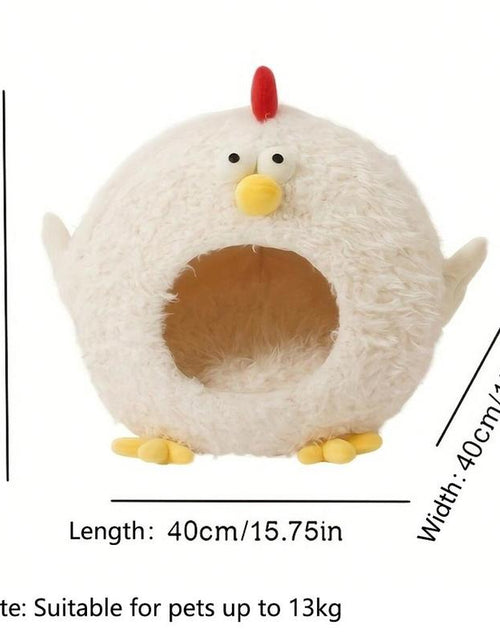 Load image into Gallery viewer, Cute Chicken Design Pet House, Semi-Enclosed Pet Bed, Soft &amp; Comfortable Pet Nest, Pet Supplies for Small Dogs &amp; Cats
