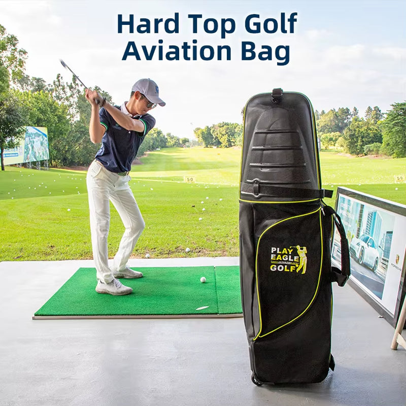 Golf Travel Bag with Wheels Folding Hard Top Golf Airplane Cover Golf Aviation Hardcase Golf Bag Golf Supplies YKB01