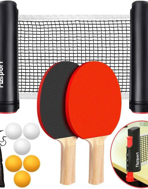 Load image into Gallery viewer, FBSPORT Ping Pong Paddle Set, Portable Table Tennis Set with Retractable Net,Rackets,Balls and Carry Bag for Indoor/Outdoor Games
