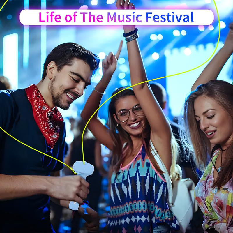 Children'S Guitar - Best Summer Gift for Kids, Perfect for Birthday, Music Parties & Outdoor Games - Motorized Rope Launcher with 3 Light-Up Ropes, USB Rechargeable, Portable & Durable for Kids' Fun!