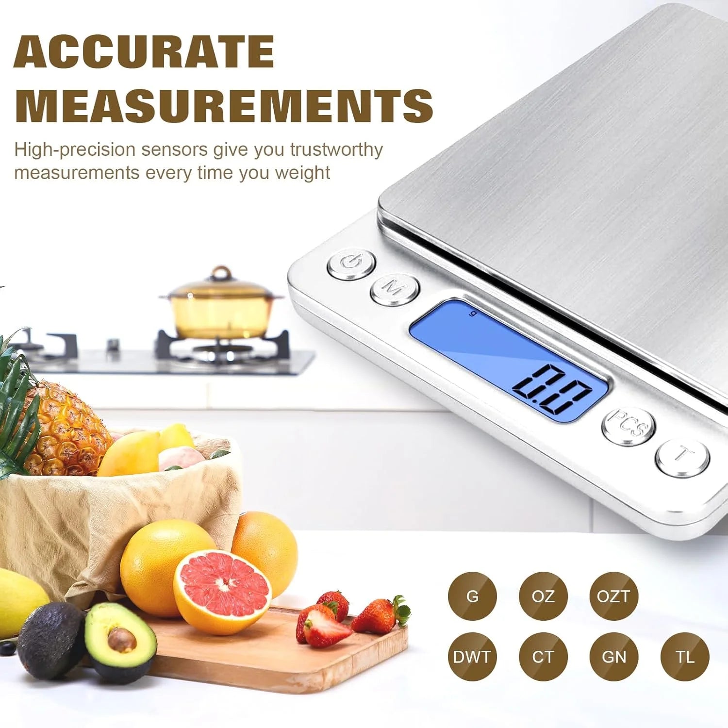 Food Scale with Grams and Oz, Multifunction Kitchen Scale for Food - Small Kitchen Appliances