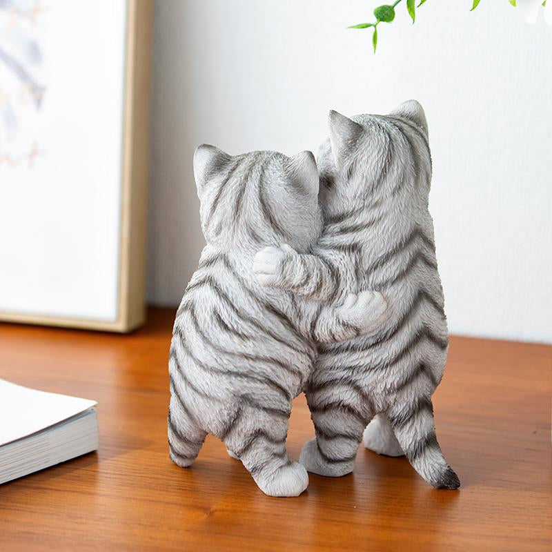 1PC Cute Hand Heart Gesture Cats Resin Statue - Home Office Desk Decor Statue, Creative Figurine Gift for Cat Lovers, Bookshelf Decoration, Perfect Gift for Valentine'S Day, Mother'S Day,Thanksgiving, Christmas