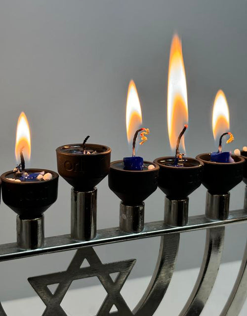 Load image into Gallery viewer, Orli Silicone Candle Cups for Chanukah Menorahs, Judaica by the Candleware Collective, #Hanukkah Candlestick Holder #Jewishtiktok Shabbat Candles
