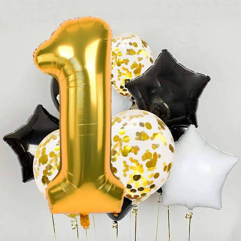 40 Inch Jumbo Number Foil Balloons, Birthday Party Decoration, Gold, Silver, Rose Gold, Foil Big Number Balloon for Birthday Party,Wedding, Engagement