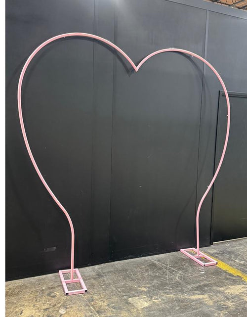 Load image into Gallery viewer, Its about Time Weddings Pink Heart Shaped Backdrop Stand Weddings Bridal Shower Party Decoration Tall Pink, Ceremony Arch Decor, Floral Arches Wedding 8.2Ft X7.8Ft

