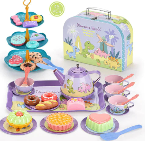 Load image into Gallery viewer, Girls Play House Simulation Dessert &amp; Tea Toy Set
