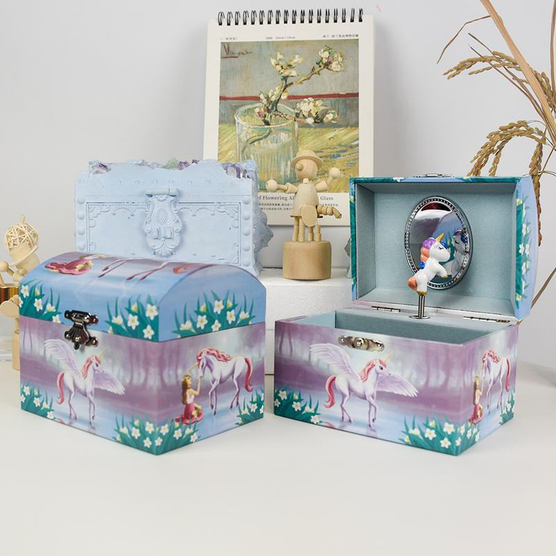 Musical Jewelry Box，Organize，Gift for Girls Children Girlfriend Mom，Room Decor，Ballerinas，Unicorn，Birthday，Valentine'S Day, Thanksgiving, Halloween，Christmas