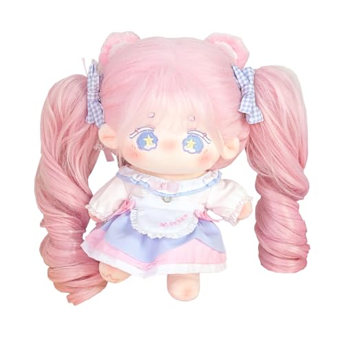 Load image into Gallery viewer, CALEMBOU Plush Doll 20cm Cute Cotton Doll with Skeleton Anime Plushies Soft Stuffed Dress Up Doll Kawaii Plush Toys Gift Come with Doll Clothes (Doll&amp;Clothes-Maybe-Pink)
