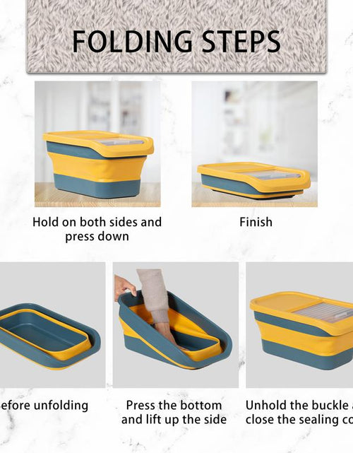 Load image into Gallery viewer, 10-13Lbs Dog Food Storage Container, Folding Pet Food Container with Lids, Scoop and Measuring Cup, Pet Food Storage Containers Dry Food for Dog, Cats and Other
