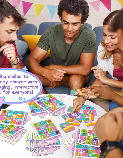 Load image into Gallery viewer, 40 Baby Shower Bingo Cards, Activities Games,Party Bingo for Adults Kids
