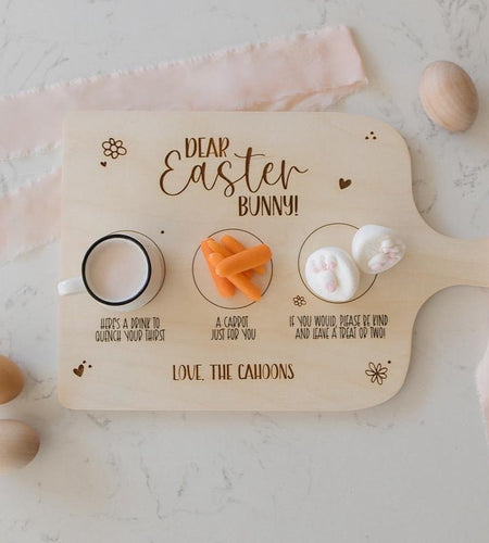 Personalized Easter Bunny Treat Board - Personalized Easter Gift - Easter Bunny Tray - Custom Easter Tray- Easter Basket - Easter Basket Tag