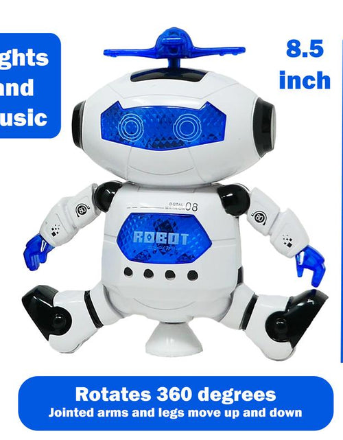Load image into Gallery viewer, Dancing Robot with Lights and Sound 360 Degree LED Spinning
