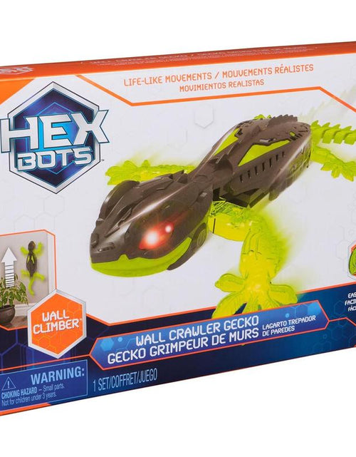 Load image into Gallery viewer, HEX BOTS Wall Crawler Gecko, Rechargeable Remote Control Robot Kids Toys, Climbs up Walls for Prank Toys &amp; Games, RC Robot Toys for Boys &amp; Girls Ages 4 &amp; Up
