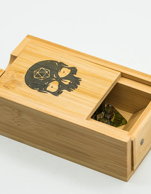 Load image into Gallery viewer, Bamboo Dice Tower Foldable Wooden Die Roller Castle Rolling Case Collapsible Dice Chest for Dnd,D&amp;D,Rpg,Board Game Accessory
