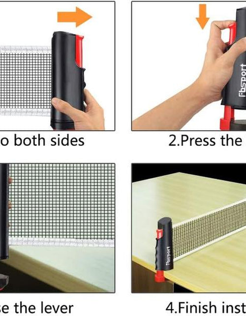 Load image into Gallery viewer, FBSPORT Ping Pong Paddle Set, Portable Table Tennis Set with Retractable Net,Rackets,Balls and Carry Bag for Indoor/Outdoor Games
