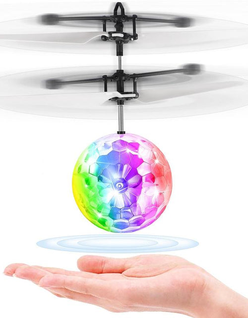 Load image into Gallery viewer, Allaugh Flying Ball Toys, RC Toy for Kids Boys Girls Rechargeable Light up Ball Drone Infrared Induction Helicopter with Remote Controller for Indoor and Outdoor Games
