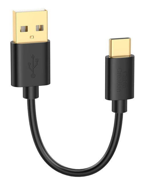 Load image into Gallery viewer, USB C to USB Cable Short  USB C to USB a Short 6 Inch USB C Cable Fast Charging 3A USB a to USB C Short 480Mbps Data for Power Bank Stylus Pen S21 S20 Pixel Gopro Hero 0.15M Black
