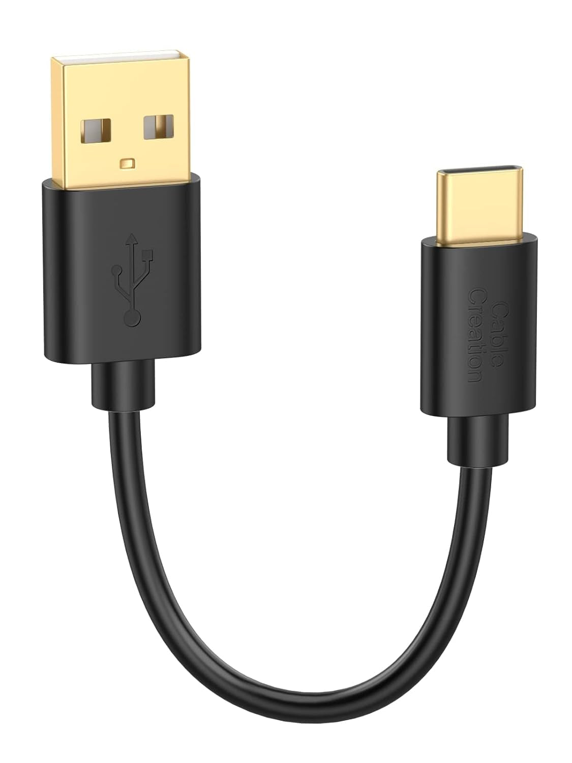 USB C to USB Cable Short  USB C to USB a Short 6 Inch USB C Cable Fast Charging 3A USB a to USB C Short 480Mbps Data for Power Bank Stylus Pen S21 S20 Pixel Gopro Hero 0.15M Black