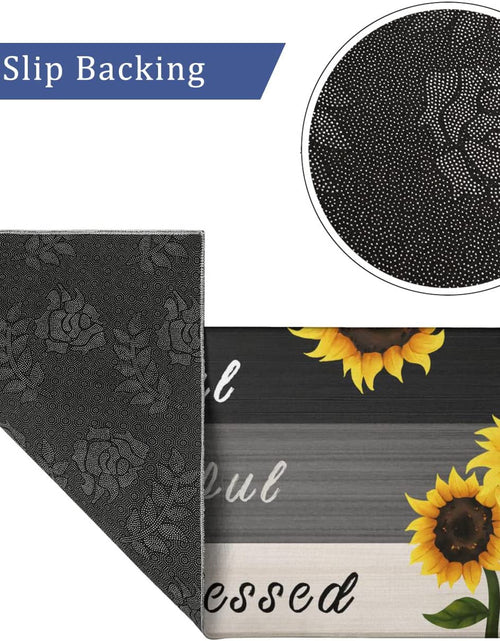 Load image into Gallery viewer, Sunflower Kitchen Rugs - Kitchen Mat Set of 2, Sunflower Decor Sunflower Rugs for Kitchen, Farmhouse Kitchen Rugs, Country Sunflower Kitchen Decor Accessories Things - Sunflower Rugs and Mats
