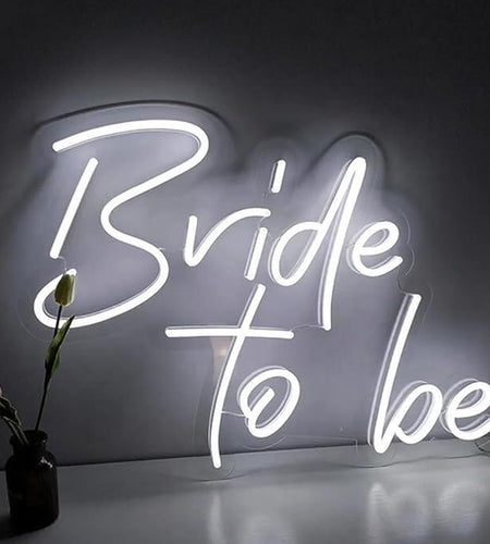 Bride to Be Neon Sign White LED Neon Lights for Bridal Shower Decor Bachelorette Engagement Party Bride to Be Sign for Wedding Neon Light Wall Decor