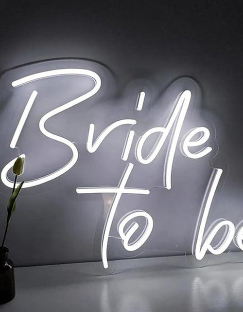 Load image into Gallery viewer, Bride to Be Neon Sign White LED Neon Lights for Bridal Shower Decor Bachelorette Engagement Party Bride to Be Sign for Wedding Neon Light Wall Decor
